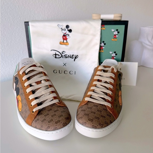 NIB Gucci x Disney Mickey Mouse Ace Sneakers, Women’s 38/8 - Picture 5 of 15
